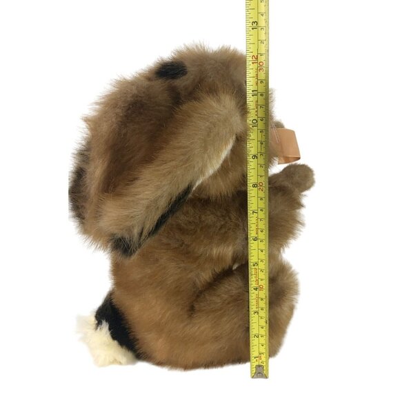 Dakin Brown Real Bunny Sitting Vintage Easter Plush Stuffed Animal Bow 12" - Picture 10 of 15